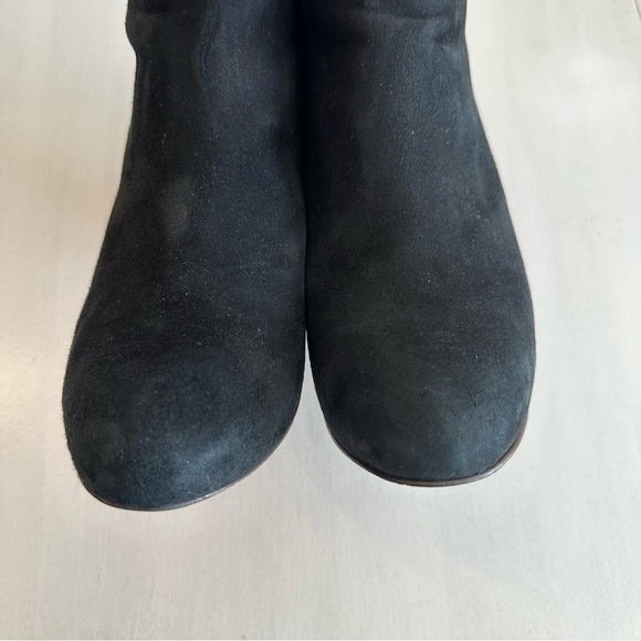 Banana Republic Women’s Black & Brown Leather Heeled Booties Size 8M GUC - Picture 8 of 11